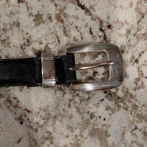 Van Heusen Genuine Black Leather Belt Sz 38